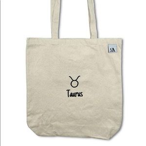 Taurus astrology / zodiac embroidered tote bag